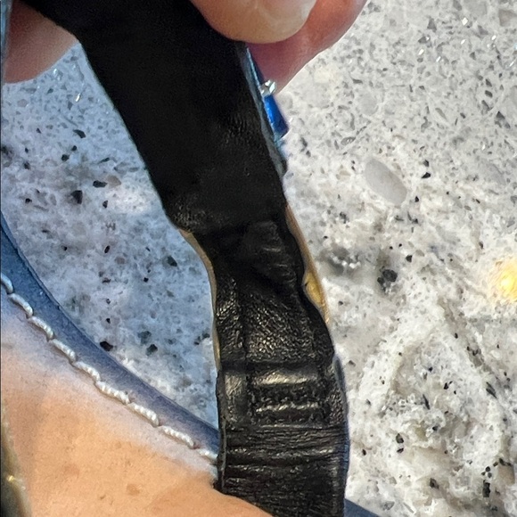 J.Renee Black Sandals with Teal and Green Embellishments - Picture 5 of 8